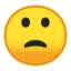 Slightly Frowning Face Emoji (Google)