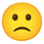 muka berkerut sedikit Emoji (Google)