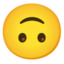 mặt lộn ngược Emoji (Google)