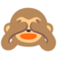 užsidengusi akis beždžionė Emoji (Google)