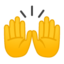 Raising Hands Emoji (Google)