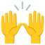 Raising Hands Emoji (Google)