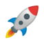 rakéta Emoji (Google)