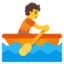 Person im Ruderboot Emoji (Google)