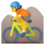 persoană pe bicicletă montană Emoji (Google)