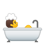 fürdő ember Emoji (Google)