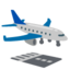 avião aterrissando Emoji (Google)