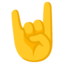 saudação do rock Emoji (Google)