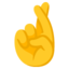 keresztezett ujjak Emoji (Google)