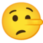 lügendes Gesicht Emoji (Google)