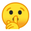 Shushing Face Emoji (Google)