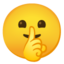 muka suruh senyap Emoji (Google)