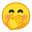 Face With Hand Over Mouth Emoji (Google)
