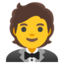 szmokingos férfi Emoji (Google)