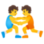 People Wrestling Emoji (Google)