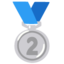 Silbermedaille Emoji (Google)