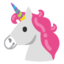 Einhorngesicht Emoji (Google)