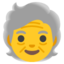 persoană în vârstă Emoji (Google)