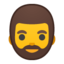 Bearded Person Emoji (Google)