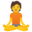 personne dans la posture du lotus Emoji (Google)