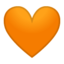 Orange Heart Emoji (Google)