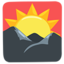 Sunrise Over Mountains Emoji (Messenger)