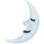 maan met gezicht in eerste kwartier Emoji (Messenger)