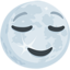 volle maan met gezicht Emoji (Messenger)