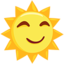 soleil avec visage Emoji (Messenger)