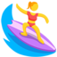 personne faisant du surf Emoji (Messenger)