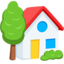 Haus mit Garten Emoji (Messenger)