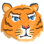 głowa tygrysa Emoji (Messenger)