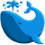 baleine soufflant par son évent Emoji (Messenger)