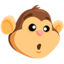 głowa małpy Emoji (Messenger)