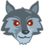 Wolf Face Emoji (Messenger)