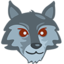 tête de loup Emoji (Messenger)