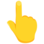 tenyér felfelé mutató ujjal Emoji (Messenger)