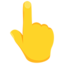 nach oben weisender Zeigefinger von hinten Emoji (Messenger)