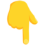 nach unten weisender Zeigefinger Emoji (Messenger)