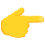 nach rechts weisender Zeigefinger Emoji (Messenger)