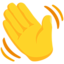 zwaaiende hand Emoji (Messenger)