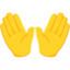 széttárt kéz Emoji (Messenger)