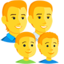 familie: bărbat, bărbat, băiat, băiat Emoji (Messenger)