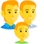 familie: bărbat, bărbat, băiat Emoji (Messenger)