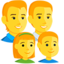 famille : homme, homme, fille et garçon Emoji (Messenger)