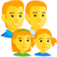 Family: Man, Man, Girl, Girl Emoji (Messenger)