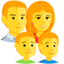 família: homem, mulher, menino e menino Emoji (Messenger)