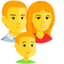 Family: Man, Woman, Boy Emoji (Messenger)