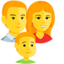 Familie: Mann, Frau und Junge Emoji (Messenger)