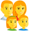 Familie: Mann, Frau, Mädchen und Junge Emoji (Messenger)